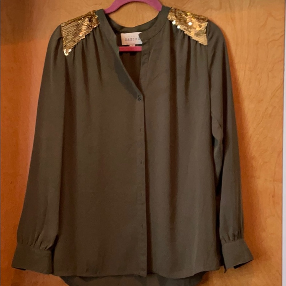 Sabine sequined shoulder top